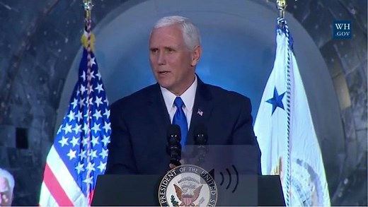 Listen to Mike Pence's historic opening speech at The First National Space Council Meeting. Credit: Whitehouse.gov | Space.com