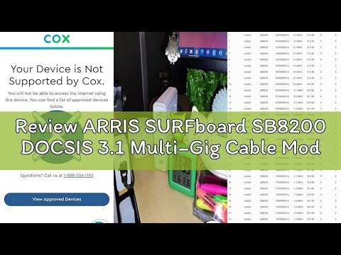 Review ARRIS SURFboard SB8200 DOCSIS 3.1 Multi‑Gig Cable Modem | 2 -1Gbps Ethernet Ports | Works wit