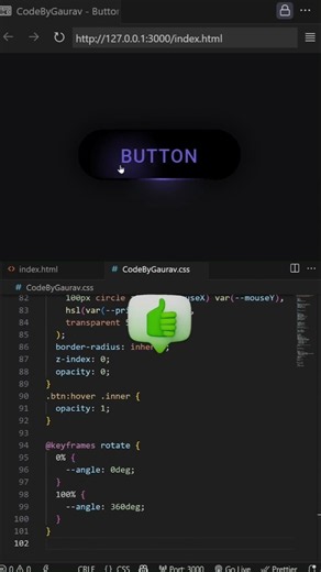 Animated Button ✨ Using HTML CSS & JavaScript | #webdevelopment #css #javascript #coding