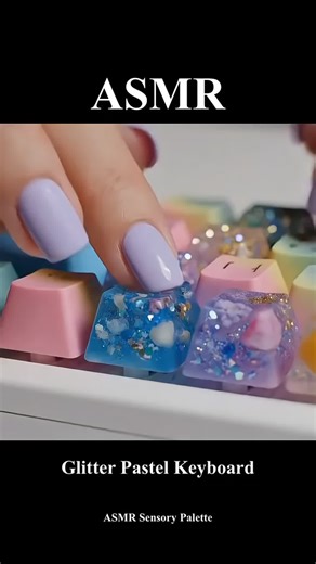 Glitter Pastel Keyboard ASMR Experience