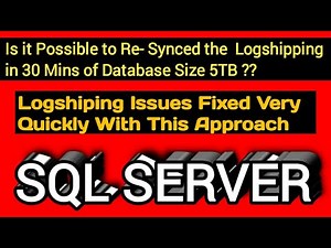 How to resolve logshiping re-synced issues without reconfiguration || Logshiping lsn mismatch