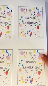 Kindergeburtstag Einladung A4 PDF bunt | Bastelvorlage zum Ausdrucken | Geburtstag Einladung mit Süßigkeit 🎊🎁🎉Zum Gestalten einer Kindergeburtstag-Einladung mit buntem Farbklecks-Motiv – ideal zum Befestigen einer kleinen Schokolade oder Süßigkeit. Kindergeburtstag-Einladung: Diese Einladung mit farbenfrohem Klecks-Design eignet sich perfekt als kreative Einladung zum Kindergeburtstag, als Mitmach-Einladung mit Schokolade oder als kleine Überraschung für Gäste. In dem Paket enthalten ist eine