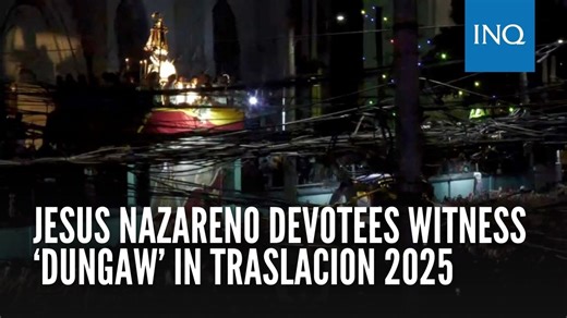 20K views · 409 reactions | With hands raised in prayer and voices echoing devotion, thousands of devotees gather at the Minor Basilica of San Sebastian to witness the traditional “Dungaw,” a solemn moment featuring the images of Our Lady of Mt. Carmel de San Sebastian and Jesus Nazareno. READ: https://newsinfo.inquirer.net/2022870/jesus-nazareno-devotees-witness-dungaw-in-traslacion-2025 | INQUIRER.net | Facebook