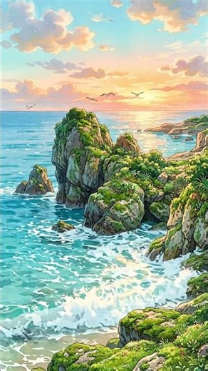 Peaceful Anime Beach Scenes — Calm Your Mind in 30 Seconds