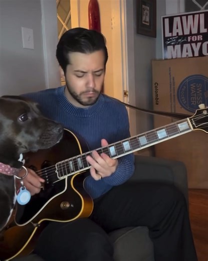 Young Memphis guitar player (26) Jad Tariq …and sweet dog Lola #charliechristian #guitarist #jumpblues #gibsonguitars #1949 #puppylove #memphis | Tony Holiday’s Porch Sessions
