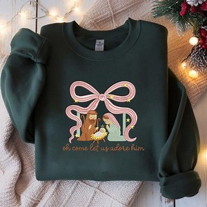 Nativity Scene Embroidery Design, O Come Let Us Adore Him, Christian Christmas Machine Embroidery File - Etsy