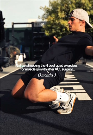 These ticks all the boxes ✅⬇️ If you want your quads back, make sure these are in your program 🏆 When it comes to muscle growth for the quads, we want to make sure that we accomplish two things… One, challenge the muscle through a full range of motion, and two, load it progressively over time. If you’re only doing partial reps or bodyweight movements, you’re missing the key ingredient for actual muscle growth which is tension under load. Here’s what you should be doing 👇 ✅ Heel elevated squats