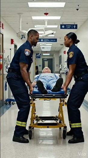 Emergency responders safely lifting a patient on a stretcher using the power lift technique.