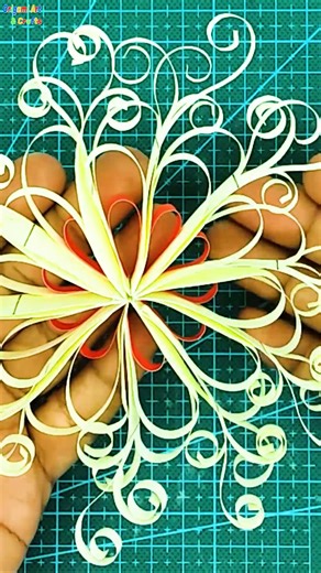 4.5K views · 24 reactions | ❄Learn how to make beautiful paper snowflakes at home with this easy DIY Christmas craft tutorial! Perfect for decorating your Christmas tree, windows, walls, and holiday parties ❄#handmade #Christmas #decor #snowflakes #short | Origami Art & Crafts | Facebook