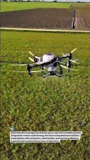 Smart Farming Drone Spraying Crops with Precision 🚁🌾 #AgriTech #FarmDrone #SmartFarming