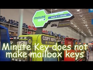 Minute Key does not make mailbox keys or small keys
