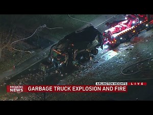 Crews battle garbage truck fire in Arlington Heights