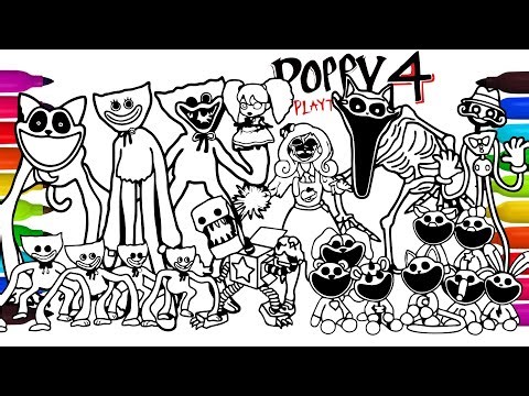 Poppy Playtime Coloring Pages New/How to Color ALL CHARACTER Fearful, Hoppy Hopscotch & Catnap #3.4d