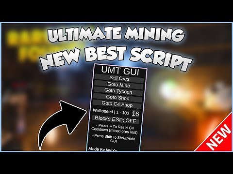 [⛏️ NEWEST] ULTIMATE MINING TYCOON SCRIPT - ORES ESP, TELEPORTS, NO C4 COOLDOWN, NO KEY!! (PASTEBIN)