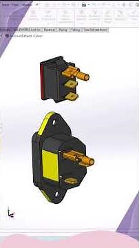 SOLIDWORKS Routing - Incorporating Electrical Components into Wiring #solidwork #routing #shorts