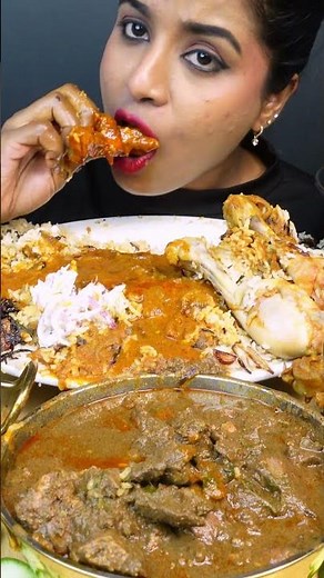 ASMR Eating Spicy Mutton Masala,Sofiyani Chicken Biryani,Josh Curry Big Bites ASMR Eating Mukbang
