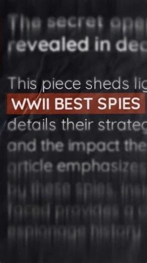 WWII BEST SPIES