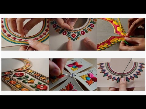 ASMR Embroidery on Fabric 🪡 | Satisfying Handwork