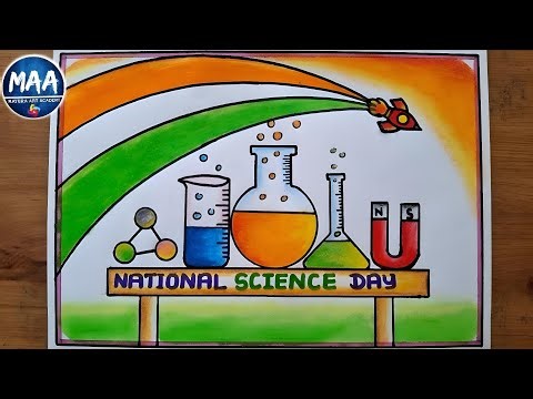 National Science Day Drawing | Science projects | Science Day Poster Drawing | Science Day Drawing