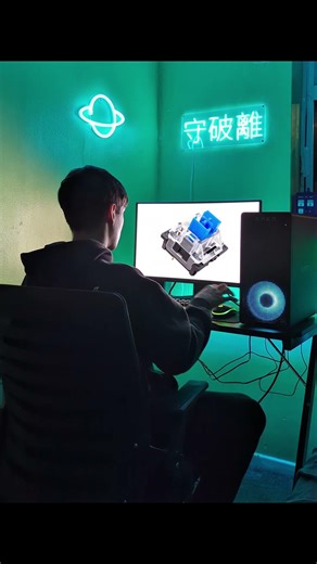 Mechanical keyboard blue clicky switches #pcgaming