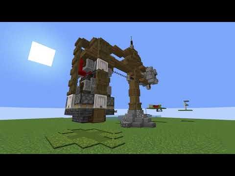 A crane for a long log (Minecraft buildstone)