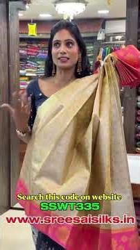 Zari Woven Tissue Gold & Green Silk Saree | SSWT335 Tribute a| sreesaisilks.in | sreesaisilks.in