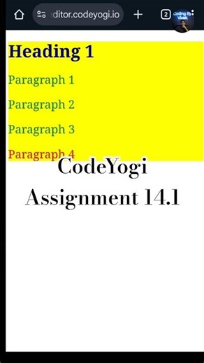 Assignment 14.1 - CodeYogi || HTML || CSS