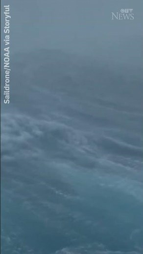 This is what it looks like in the eye of Hurricane Sam #shorts