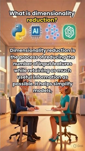 What is dimensionality reduction?? | ML Interview Question Explained #Shorts