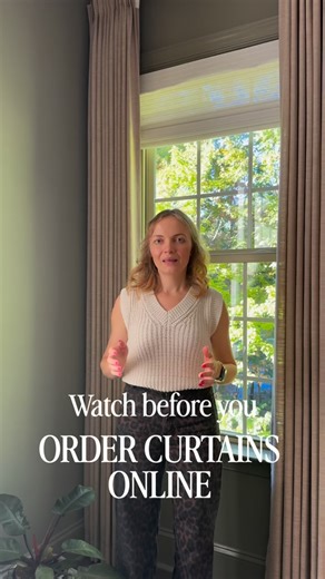 Tatyana: Interior Design 101 on Instagram: "Ordering curtains online? Here’s everything you need to know before you click “add to cart.” 1. Measure first (always!) Your curtain size depends on your window and how high you hang the rod. Measure the full width and height, then add extra on each side for fullness. I usually recommend hanging rods 4–6 inches above the frame — it visually raises the ceiling and elongates the window. 2. Pick your header style This is what defines your curtain’s person