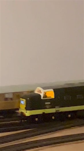 Class 55 preforms light loco towards Benchester yard