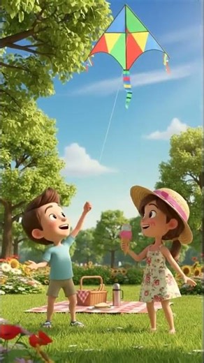 flying kite | fun animation #kids #animation #cartoon