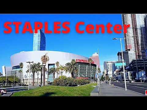 Walking around the Staples Center & L.A. Live, Los Angeles CA [4K]