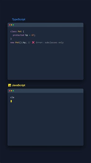 Protected Members — TypeScript vs JavaScript