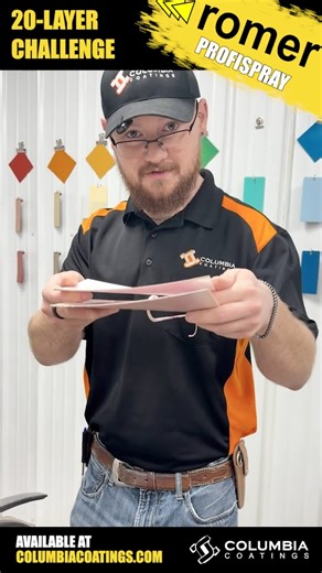 Columbia Coatings, LLC on Instagram: "20 layers. One spray gun. Proven. Every coat applied with the Romer ProfiSpray — consistent, controlled, and repeatable. ✂️ We cut the panel open to reveal all 20 layers. Clean. Even. Stacked. 👀 Stay tuned for Thursday to see the PowerPro stripper at work. #powdercoat #powdercoated #powdercoating #romer #romerpowdercoating"