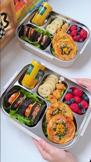 pack school lunch box with me #food #asmr #lunchbox #bento