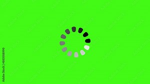 Loading Animation Icon on Transparent Background. Download Progress, loading animated dots black background 4K Circle loading icon loop out animation with white background