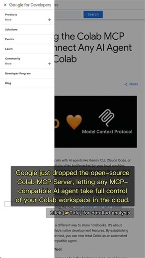 🧐👉 Google Colab MCP Server: AI Agents Now Control Your Notebooks Directly #QixNewsAI