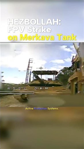 Merkava Tank Gets Caught Off Guard by FPV Strike #combat #military #lebanon
