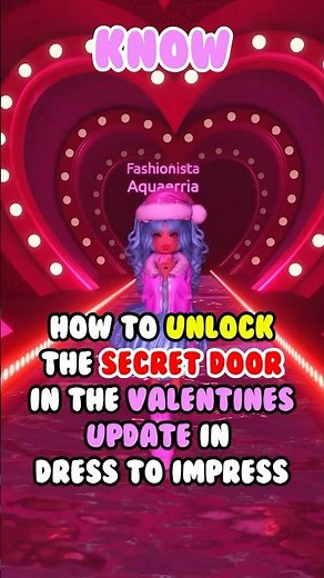 How to UNLOCK the SECRET DOOR in Dress to Impress Valentines Update! 💘 #dresstoimpress #roblox #dti