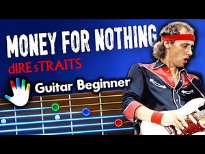 Money For Nothing Guitar Lessons for Beginners Dire Straits Tutorial, Chords, Lyrics, Backing Track