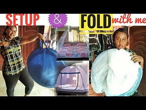 Mosquito net folding || How to setup, fold and complete review of foldable mosquito net