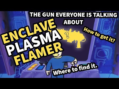 The Legendary ENCLAVE PLASMA FLAMER (How to Get The Enclave Plasma ALIGNED FLAMER BARREL) Fallout 76