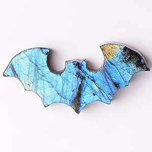Labradorite Bat Hand Carved Statue Natural Labradorite Gift Home Decor Crystal Healing Reiki Energy