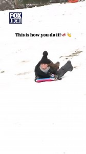 FOX 5 reporter @alexaliacko takes sledding 🛷 to another level with this incredible effort in Freedom Park! And she held on to that mic! Well done 🥇 #fox5atlanta #foxlocal ##snowday | FOX 5 Atlanta