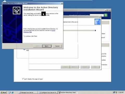 How To Install Active Directory (Domain Controller) and DNS - Windows Server 2003