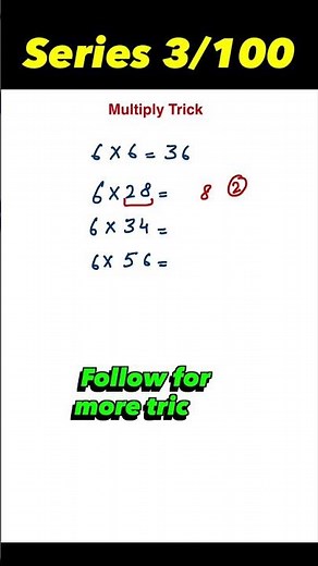 Multiply Any EVEN Number by 6 in Seconds | Easy Math Trick