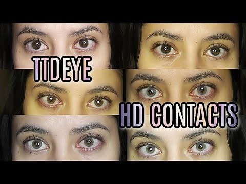 TTDEYE HD Contacts Review | ALL COLORS CLOSE UP