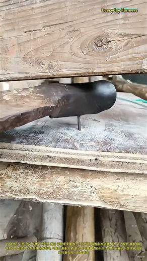 좁은 공간에서 못을 박는 기술