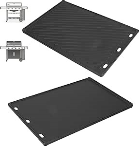 Reversible Cast Iron Grill Griddle for Weber GS4 Genesis II/LX 400 Series, Genesis II E410 S435, II LX E440 S440 Grills, 66097 66089 Griddle Insert for Weber Genesis 2 Replacement Parts, 1PC